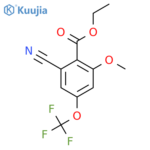 Ethyl 2-cyano-6-methoxy-4-(trifluoromethoxy)benzoate structure