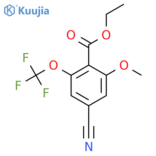 Ethyl 4-cyano-2-methoxy-6-(trifluoromethoxy)benzoate structure