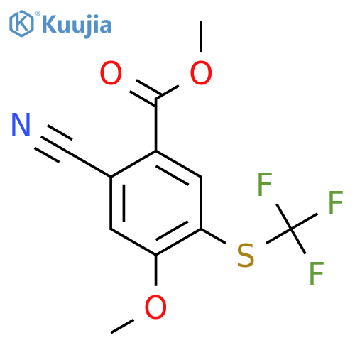 Methyl 2-cyano-4-methoxy-5-(trifluoromethylthio)benzoate structure