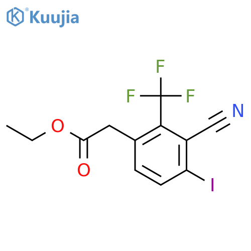Ethyl 3-cyano-4-iodo-2-(trifluoromethyl)phenylacetate structure
