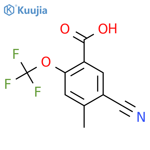 5-Cyano-4-methyl-2-(trifluoromethoxy)benzoic acid structure