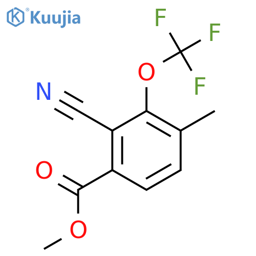 Methyl 2-cyano-4-methyl-3-(trifluoromethoxy)benzoate structure