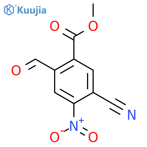 Methyl 5-cyano-2-formyl-4-nitrobenzoate structure