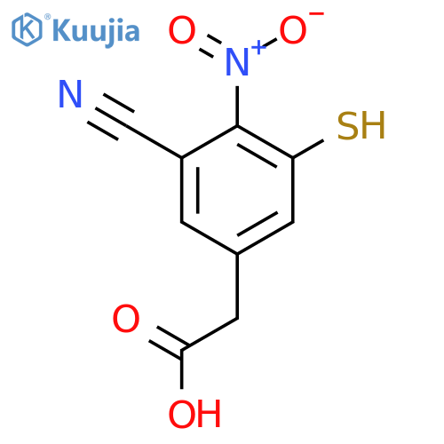 3-Cyano-5-mercapto-4-nitrophenylacetic acid structure
