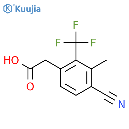 4-Cyano-3-methyl-2-(trifluoromethyl)phenylacetic acid structure