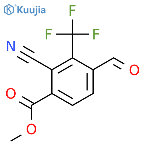 Methyl 2-cyano-4-formyl-3-(trifluoromethyl)benzoate structure