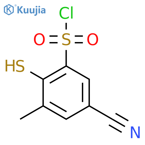 5-Cyano-2-mercapto-3-methylbenzenesulfonyl chloride structure