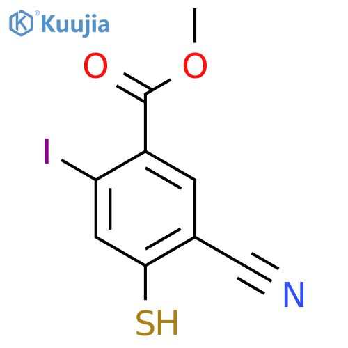 Methyl 5-cyano-2-iodo-4-mercaptobenzoate structure