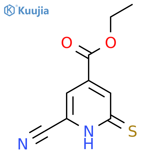 Ethyl 2-cyano-6-mercaptoisonicotinate structure
