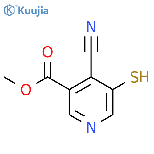 Methyl 4-cyano-5-mercaptonicotinate structure