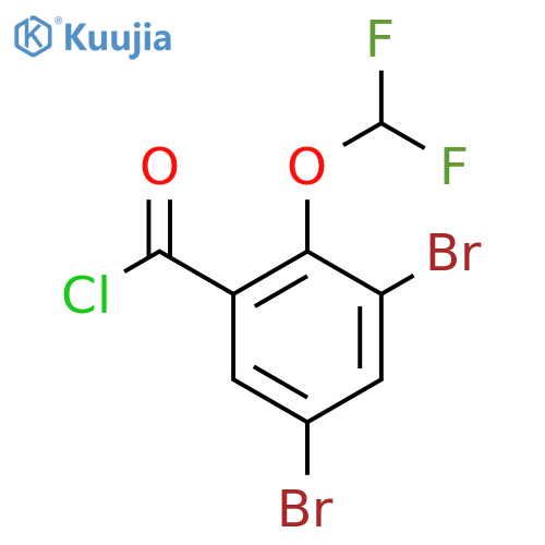 3,5-Dibromo-2-(difluoromethoxy)benzoyl chloride structure