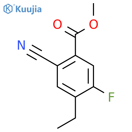 Methyl 2-cyano-5-fluoro-4-ethylbenzoate structure