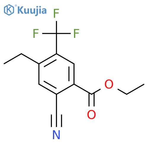 Ethyl 2-cyano-4-ethyl-5-(trifluoromethyl)benzoate structure