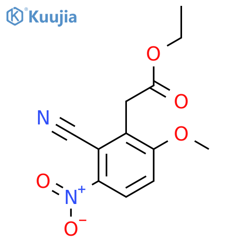 Ethyl 2-cyano-6-methoxy-3-nitrophenylacetate structure