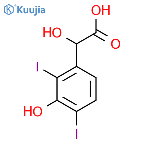 2,4-Diiodo-3-hydroxymandelic acid structure