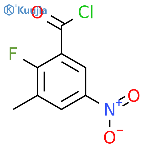 2-Fluoro-3-methyl-5-nitrobenzoyl chloride structure