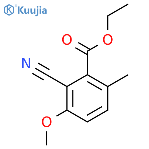 Ethyl 2-cyano-3-methoxy-6-methylbenzoate structure