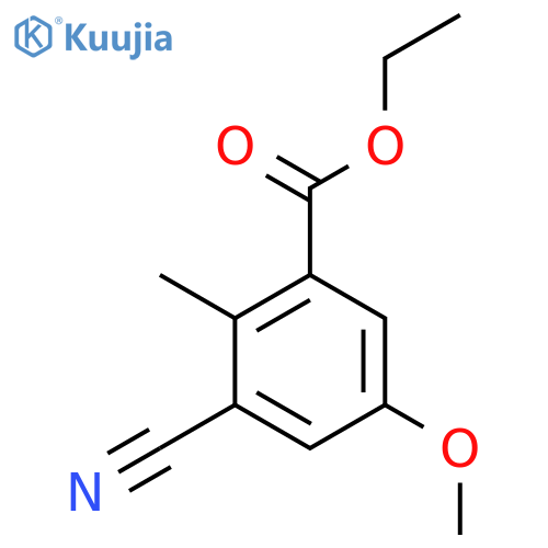 Ethyl 3-cyano-5-methoxy-2-methylbenzoate structure