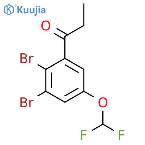 2',3'-Dibromo-5'-(difluoromethoxy)propiophenone structure
