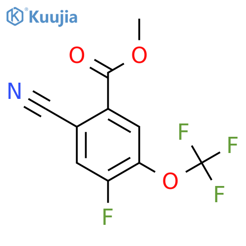 Methyl 2-cyano-4-fluoro-5-(trifluoromethoxy)benzoate structure