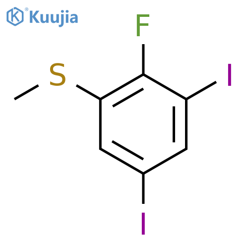 (2-Fluoro-3,5-diiodophenyl)(methyl)sulfane structure