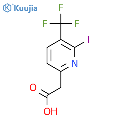 2-Iodo-3-(trifluoromethyl)pyridine-6-acetic acid structure