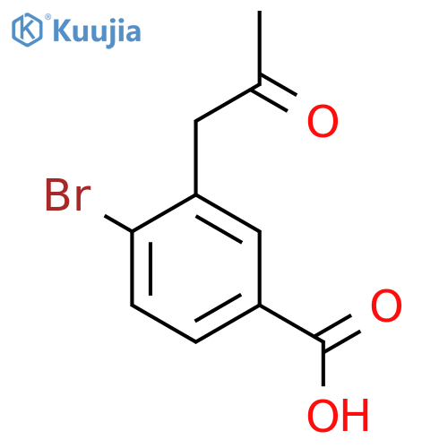 4-Bromo-3-(2-oxopropyl)benzoic acid structure