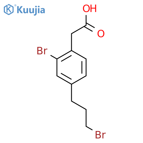 2-Bromo-4-(3-bromopropyl)phenylacetic acid structure