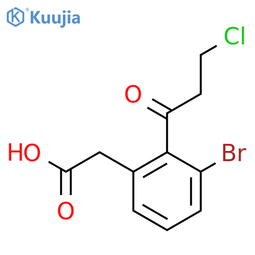 3-Bromo-2-(3-chloropropanoyl)phenylacetic acid structure