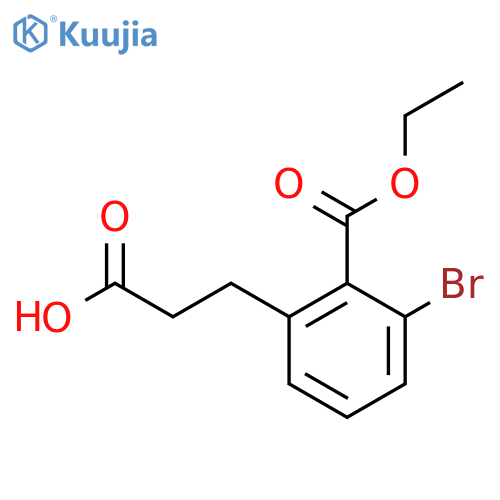 Ethyl 2-bromo-6-(2-carboxyethyl)benzoate structure