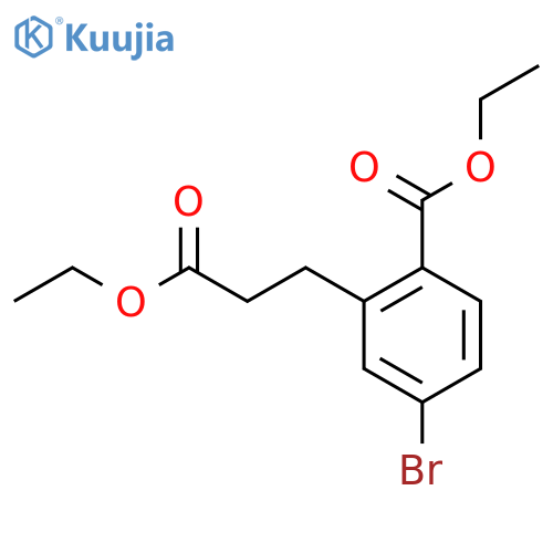Ethyl 4-bromo-2-(3-ethoxy-3-oxopropyl)benzoate structure