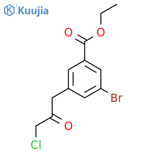 Ethyl 3-bromo-5-(3-chloro-2-oxopropyl)benzoate structure