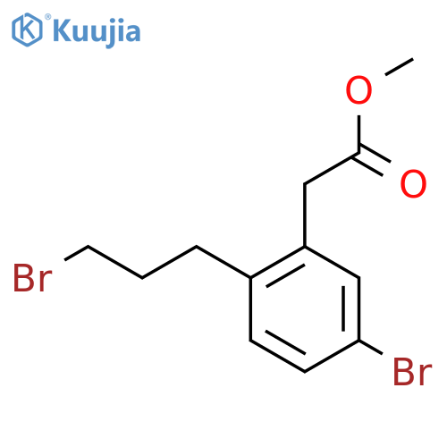 Methyl 5-bromo-2-(3-bromopropyl)phenylacetate structure