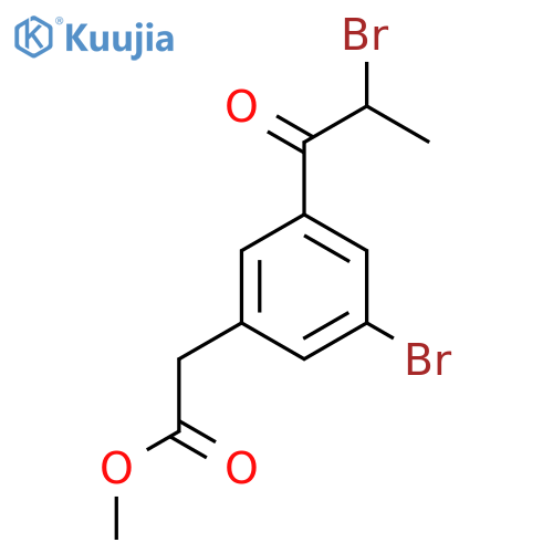 Methyl 3-bromo-5-(2-bromopropanoyl)phenylacetate structure