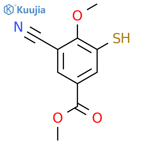 Methyl 3-cyano-5-mercapto-4-methoxybenzoate structure