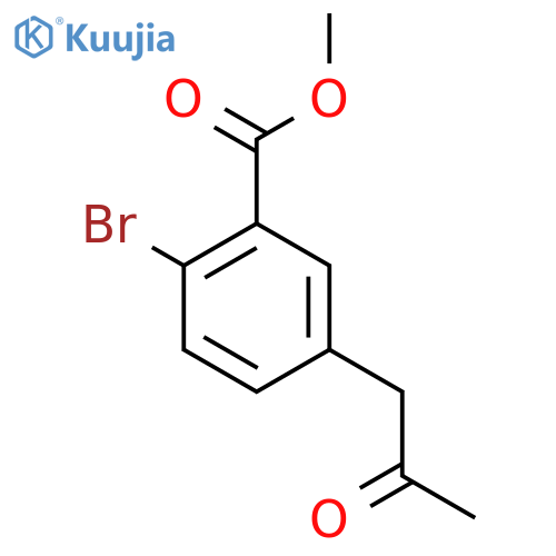 Methyl 2-bromo-5-(2-oxopropyl)benzoate structure