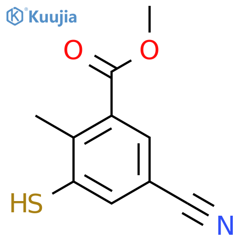Methyl 5-cyano-3-mercapto-2-methylbenzoate structure