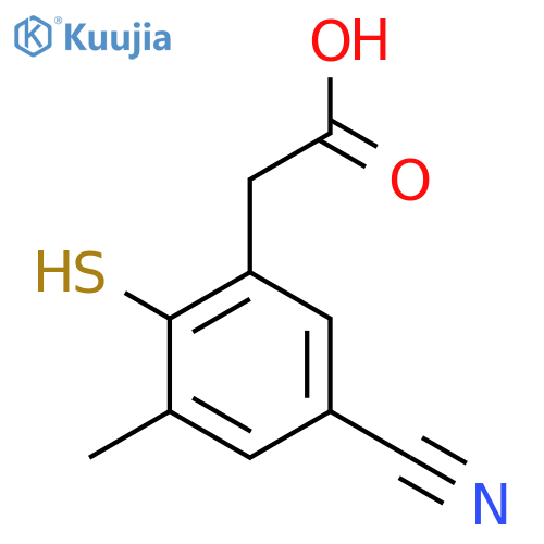 5-Cyano-2-mercapto-3-methylphenylacetic acid structure