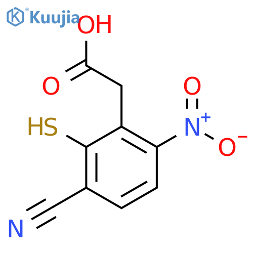 3-Cyano-2-mercapto-6-nitrophenylacetic acid structure