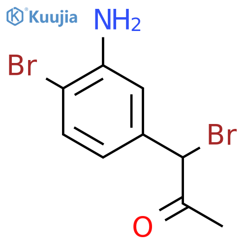 1-(3-Amino-4-bromophenyl)-1-bromopropan-2-one structure