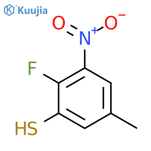 2-Fluoro-5-methyl-3-nitrothiophenol structure