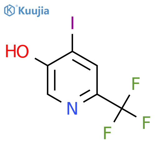 5-Hydroxy-4-iodo-2-(trifluoromethyl)pyridine structure