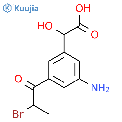 3-Amino-5-(2-bromopropanoyl)mandelic acid structure