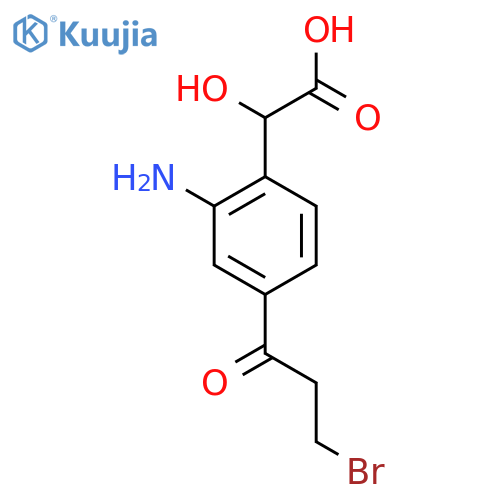 2-Amino-4-(3-bromopropanoyl)mandelic acid structure