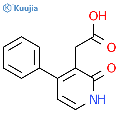 2-Hydroxy-4-phenylpyridine-3-acetic acid structure