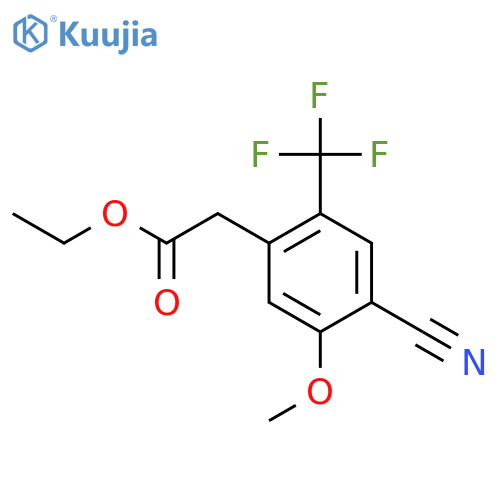 Ethyl 4-cyano-5-methoxy-2-(trifluoromethyl)phenylacetate structure