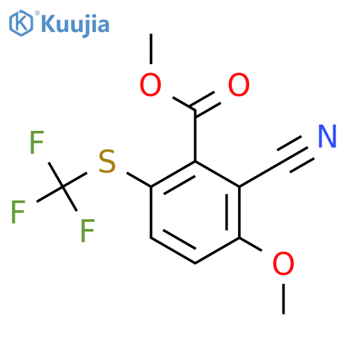Methyl 2-cyano-3-methoxy-6-(trifluoromethylthio)benzoate structure