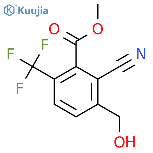 Methyl 2-cyano-3-hydroxymethyl-6-(trifluoromethyl)benzoate structure