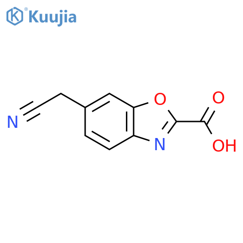 6-(Cyanomethyl)benzo[d]oxazole-2-carboxylic acid structure