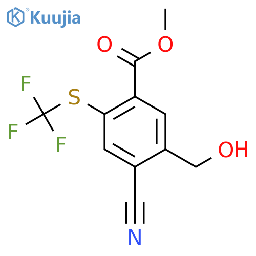 Methyl 4-cyano-5-hydroxymethyl-2-(trifluoromethylthio)benzoate structure